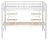 Hochbett 90x200 cm mit Schreibtisch, 2 Bücherregalen und Produktbild-Vorschau 9