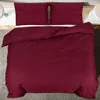 vidaXL Ložní souprava Bordeaux Red 140x200 cm Bavlna Náhled obrázku produktu 5