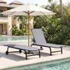 COSTWAY 2er Set Gartenliege mit Rollen, Sonnenliege bis Produktbild-Vorschau 2