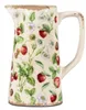 Deko Vase Krug VINTAGE Erdbeeren antik weiß grün rot H. Produktbild-Vorschau 1