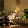 Outsunny Solar Stehlampe Rattan Solarlampen mit Lichtsensor Produktbild-Vorschau 2
