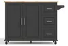 Grote, mobiele keukentafel, 137x43(76)x92 cm, eikenhout, Productafbeelding-voorbeeld 19