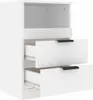 noční stolek vidaXL Bílý dřevěný materiál Náhled obrázku produktu 5