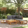 vidaXL 6-tlg. Gartensofa-Set mit Kissen Holz Akazie & Seil Produktbild-Vorschau 2
