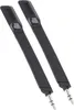 Two black headset microphones with silver connectors against a white background. Voir les images du produit