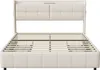 UnboxG Letto imbottito matrimoniale 160x200 con letto USB e Anteprima dell’immagine prodotto 9