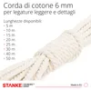 Seilwerk STANKE Cordoncino cotone 6mm x 50m, intrecciato Anteprima dell’immagine prodotto 3