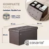 CASARIA® Lavica s úložným priestorom Skladacia hnedá Náhľad obrázku produktu 6