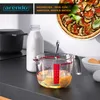Arendo Messbecher 1 l Glas Messkrug Set mit Deckel, Produktbild-Vorschau 6
