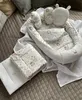 Waffelpique WEIß/ HASE Beige Babynestchen Unterlage 5 Tlg Produktbild-Vorschau 1