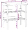 vidaXL Stôl na sadenie s policami hnedý 78x38x82,5 cm z Náhľad obrázku produktu 8