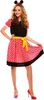 A woman is posing in a Minnie Mouse costume against a white background. Produktbild-Vorschau