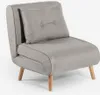 Poltrona letto pieghevole in tessuto con piedi in legno Anteprima dell’immagine prodotto 1