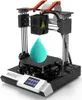 A 3D printer is shown with a cyan-colored droplet-shaped object being printed. Produktbild-Vorschau