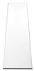 A white, trapezoidal panel, likely a decorative wall or ceiling panel, presented against a white background. Anteprima dell’immagine prodotto