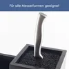Messerblock Quadratisch Gerade aus Bambusholz Schwarz Produktbild-Vorschau 6