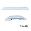 Two views of a white toilet seat are shown against a white background. A logo is present in the bottom right corner. Produktbild-Vorschau