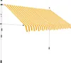 vidaXL Einziehbare Markise Handbetrieben 300 cm Orange/Weiß Produktbild-Vorschau 7