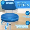 TRESKO Tabouret à roulettes bleu avec dossier Tabouret de Voir les images du produit 5