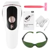 Collage of an IPL hair removal device and its accessories. Podgląd zdjęcia produktu