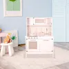 Cuisine rétro en bois pour enfants en MDF avec accessoires Voir les images du produit 13