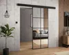 A modern living room with a sliding glass door and mirror. Produktbild-Vorschau