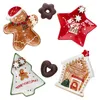 4pcs Assiette à biscuits Set Pâtisserie Noël Sapin Étoile Voir les images du produit 1