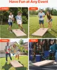 Collage of four scenes showing people playing cornhole in different settings: a contest, a party, a holiday gathering, and a picnic. Náhled obrázku produktu