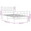 Bettgestell mit Kopf- und Fußteil Metall Schwarz 90x190 cm Produktbild-Vorschau 8