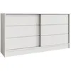 Commode BEAUTYSOFA MIRELA 160 cm Blanc/Blanc, buffet à 2 Voir les images du produit 5