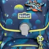 Close-up of a backpack with a space-themed design. Voir les images du produit