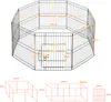 Diagrams of a wire pet playpen with dimensions indicated. Produktbild-Vorschau