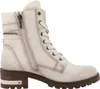 A side view of a white boot. Voir les images du produit