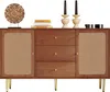 OKWISH Commode 120x40x80 cm - 3 Tiroirs, 2 Portes avec Voir les images du produit 10