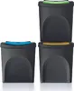Three recycling bins are stacked and arranged. Anteprima dell’immagine prodotto