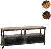 Lowboard HWC-N28, regał TV, kółka 2 przegrody, struktura 3D Podgląd zdjęcia produktu 8