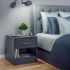 CASARIA® 2x table de nuit table de chevet Anthracite avec Voir les images du produit 2