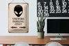 Blechschild Spruch 20x30cm Visitors Parking only Alien Produktbild-Vorschau 5