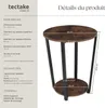 Table d’appoint SWINDON 50x62,5cm - Bois foncé industriel, Voir les images du produit 6