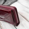 Damenbrieftasche aus lackiertem Leder mit Krokoprägung, Produktbild-Vorschau 5