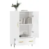 vidaXL Highboard biały wysoki połysk 69,5x31x115 cm Podgląd zdjęcia produktu 3