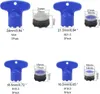 A collage of four different sizes of faucet aerator keys and their corresponding aerators, with dimensions and specifications labeled. Anteprima dell’immagine prodotto
