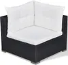 vidaXL set da giardino 5 pezzi con cuscini in poly rattan Anteprima dell’immagine prodotto 10