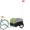 vidaXL Fahrradanhänger Schwarz und Grün 45 kg Eisen Produktbild-Vorschau 3