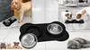 Ecuelle double pour chiens et chats avec tapis antidérapant Voir les images du produit 9