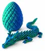 Raptor Beweglicher 3D Drache mit Drachenei 13 cm Blau-Grün Produktbild-Vorschau 1