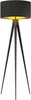 Lindby Stehlampe Benik, Tripod, Textil, schwarz/gold, 153cm Produktbild-Vorschau 1