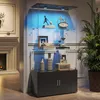 INONEFT Glasvitrine mit LED und 2 Türen, Vitrinenschrank Produktbild-Vorschau 2