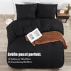 Bettwäsche-Set 180x200 cm Schwarz Mikrofaser Bügelfrei Produktbild-Vorschau 8