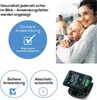 A collage of marketing images for a blood pressure monitor, featuring text, icons, a lifestyle shot of two women, and the product itself. Anteprima dell’immagine prodotto